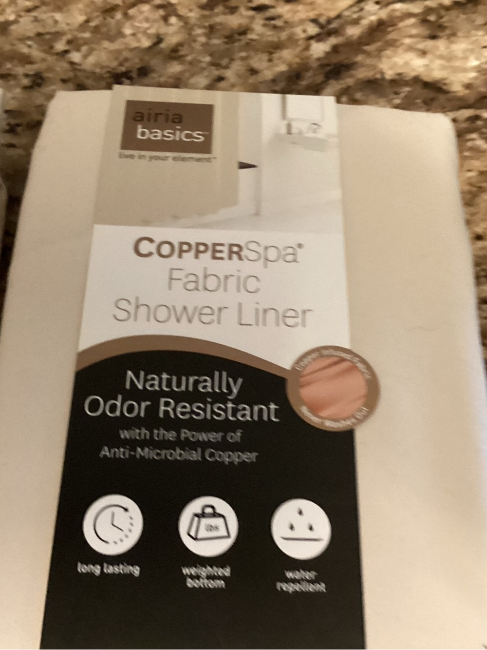 2 copper spa fabric shower liner - Picture 2 of 4